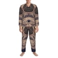 thumbnail image 3 of Sikiie Pug dog Yoga Mens Pajama Set, Soft Warm Long Sleeve Sleepwear, Cozy Button-Down Pjs for Men-XX-Large, 3 of 7