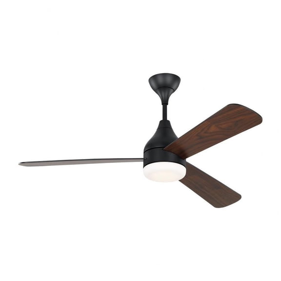 3 Blade Ceiling Fan with Light Kit and Remote Control in Modern Style-17.9 inches Tall and 52 inches Wide-Midnight Black Finish Bailey Street Home