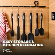 6 Pack Black Silicone Spatula Set, Food Grade Silicone Spatula,450°F Heat Resistant Rubber Spatulas, Seamless One-Piece Design, Non-Stick, Baking, Stirring, Kitchen Cooking Utensils