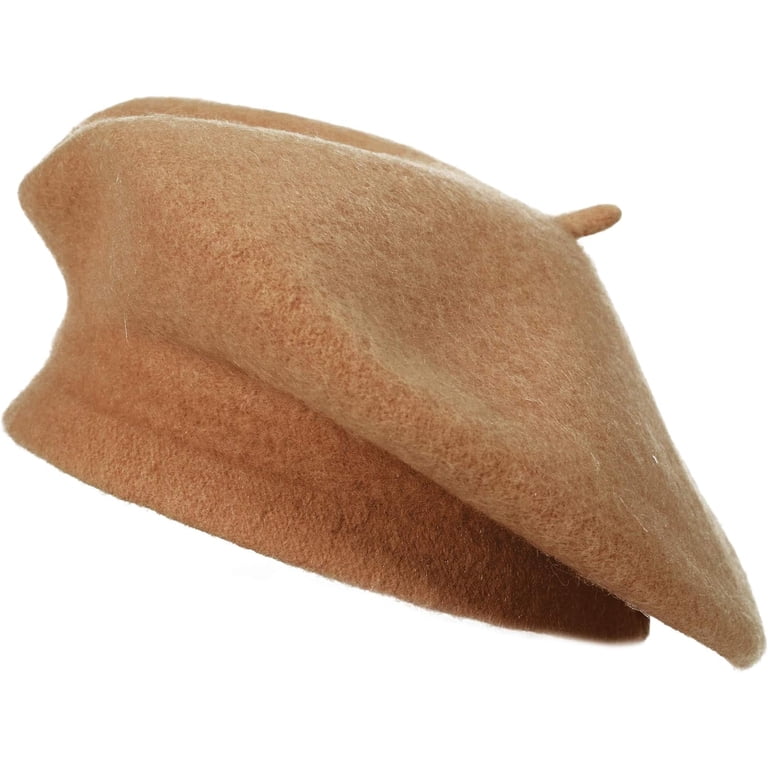 5392 Wool French Beret Hat Solid Color Cap For Women Girls Wheebo Wool Beret Hat,Solid Color French Style Winter Warm  main image 3