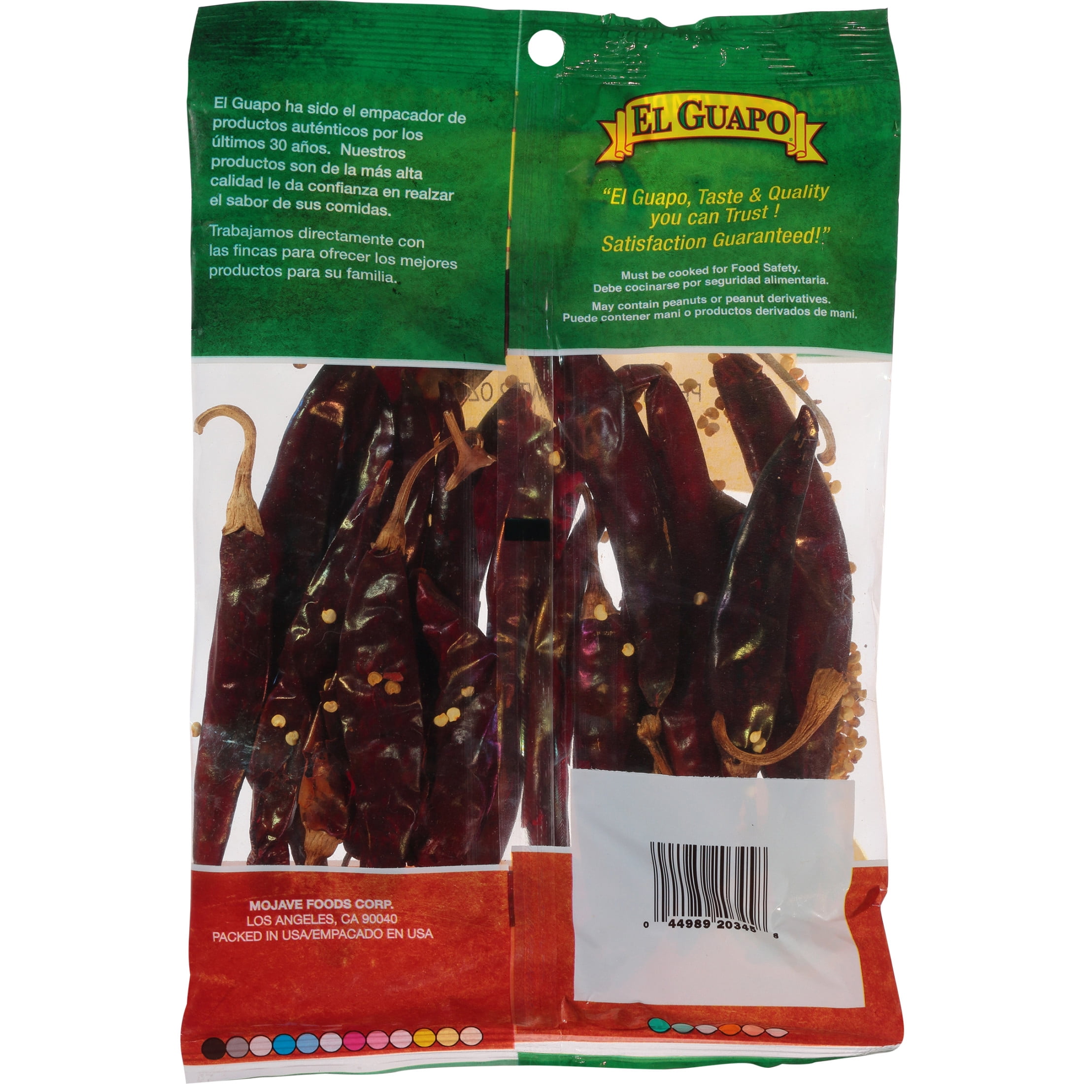 (4 pack) El Guapo Whole Puya Chili Pods, 2.0 oz Bag