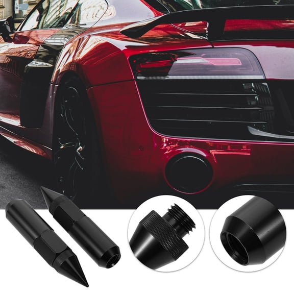 LOLIPPYY 20Pcs Black Aluminum Tire Hub Caps for Car Wheel Nuts Sturdy and Stylish Accessories