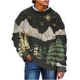thumbnail image 3 of Elvqul Winter Sweater for Men Merry Christmas Shirts Big and Tall Pullover Knitted Christmas Casual Mens Sweater Black, 3 of 6