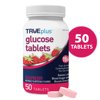 TRUEplus Glucose Tablets, Raspberry Flavor - 50ct