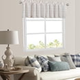 thumbnail image 3 of Farmhouse Valances for Windows, Light Filtering Linen Plaid Curtain Valances, Semi Sheer Window Valance for Kitchen Bedroom Bathroom Living Room (Light Beige, 52" x 18"), 3 of 8