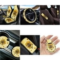 thumbnail image 2 of Ledback Sunflower Bee Car Seat Full Set for Women Men, 12 Piece, Soft Front/Back Seat Cover Steering Wheel Cover Car Armrest Pad Cover Seat Belt Pads Car Coasters Keychain Universal Fits, 2 of 3