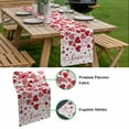 thumbnail image 5 of Red Valentine's Day Table Runner - 60 Inch Long, Kitchen Dining Table Runner Dresser Scarves, Love Heart Modern Art Watercolor Farmhouse Decor for Coffee Tables Wedding Party Banquet, 5 of 8