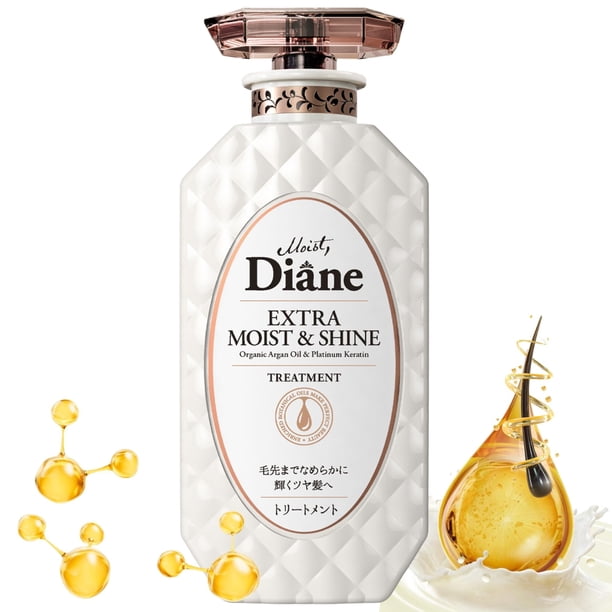 Moist Diane Tratamiento para el cabello extra húmedo y brillante Acondicionador hidratante natural para mujeres y hombres de Japón Control del encrespamiento y cuidado del cabello seco Acondicionador