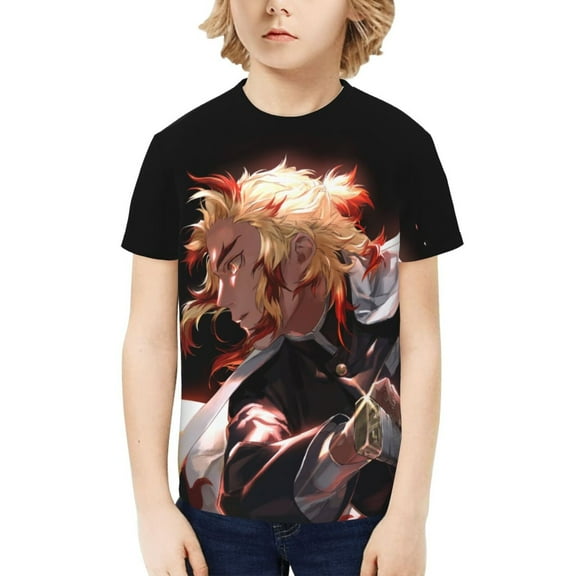 Demon Slayer Kimetsu No Yaiba Kids T-Shirt 3d Printed Graphic T-Shirts Boys And Girls Short Sleeve Shirts For Youth Kids X-Small