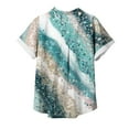 thumbnail image 5 of Pompotops Blouse Décontractée à Col pour Femmes Manches Courtes Imprimé Chemise Ample Boutons Cardigan Liquidation, 5 of 5