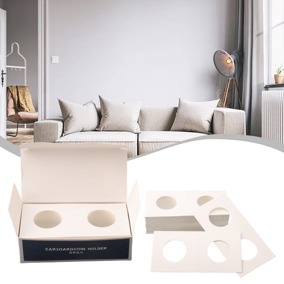 New 17.5-40mm Cardboard Coin Holder Coin Collection Cardboard New Foldable Square Cardboard Case Coin Capsules Cover Storage Box