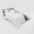 thumbnail image 3 of Ambesonne Grey Bedding Set 3 Pcs, Wavy Stripes and Flowers, Twin, Grey Pale Grey White, 3 of 3