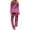Hot Pink, variant on Lilgiuy Cooling Pajamas for Women Printing Round Neck Short Sleeve Sleepshirt and Pants Sets Loungewear Pajamas With Pockets for Travel Hotel Vacation