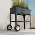 thumbnail image 5 of Herstera Garden Trolley Raised Planter 29.5" W x 13.7" D x 31.5" H - Anthracite, 5 of 9