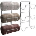 thumbnail image 1 of Sorbus Wall Mounted Metal Towel Rack Holder for Bathroom 2-Pack (Silver), 1 of 6