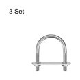 thumbnail image 3 of Round U-Bolts 3 Sets 35mm Inner Width 53mm Length M6 with Nuts and Plates, 3 of 5