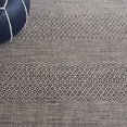 thumbnail image 6 of SAFAVIEH Montauk Karlene Geometric Cotton Area Rug, Ivory/Anthracite, 8' x 8' Round, 6 of 8