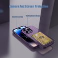 thumbnail image 4 of Dteck iPhone 14 Pro Max Clear Case with Card Holder, Slin Fit Hybrid TPU PC Anti-Yellowing Transparent Wallet Case for iPhone 14 Pro Max,Purple, 4 of 7