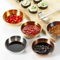 thumbnail image 6 of Ziuscore Pack of 4 Stainless Steel Sauce Dishes Plates Kitchenware Dipping Bowls Household Kitchen Tableware Dessert Dining Hall Mix Color, 6 of 6