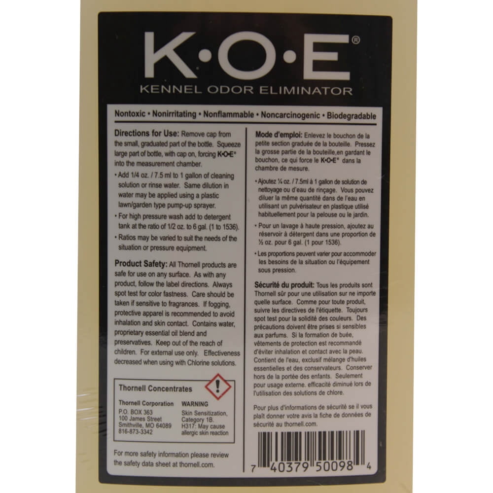 K.O.E Kennel Odor Eliminator  Concentrate  16 oz