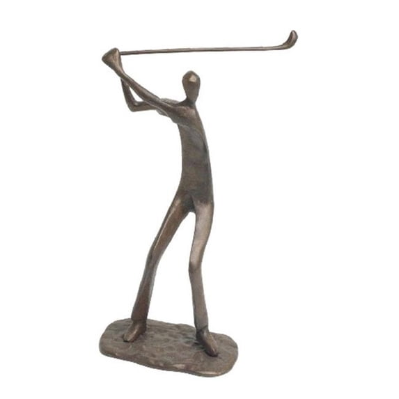 Danya B ZD483 Male Golfer Bronze Figure 10.5-Inch