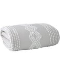 thumbnail image 4 of Peri Home Cut Geo Full/Queen Duvet, Grey, Cotton, Button Closure, Chenille Tufted, Adult, 4 of 5