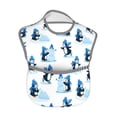thumbnail image 2 of Susaid Penguin Winter Fun Print Bibs for Babies Toddlers Adjustable Waterproof Free Soft Durable Bibs for eating with Large Pocket Food Catcher, 2 of 8