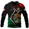 thumbnail image 5 of Custom Mexico Shirts Personalized Name Mexican 3D Flag Shirt for Men Women Aztec Unisex Short Sleeves US Eagle Pride Camisas (Polyester, Q6) (Sweatshirt, S), 5 of 9