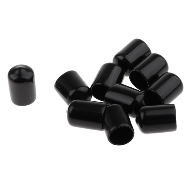 (Paquete de 10) Goma Pool Billar Cue Tip Head Cover Protective 14mm Cola Protector de puntas de pool Pool