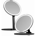 thumbnail image 6 of Fancii Abigail Rechargeable Travel Makeup Mirror with LED Light, 8" Foldable Stand, 3 Color Temperature, Dimmable & Lightweight Portable Vanity Mirror (Black), 6 of 6