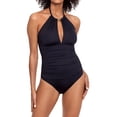 thumbnail image 2 of Ralph Lauren BLACK Beach Club Solids Hi Neck 1-Pc Swimsuit, US 6, UK 8 NWOT, 2 of 4