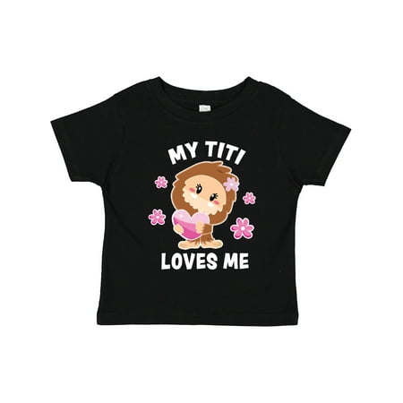 

Inktastic My Titi Loves Me with Bigfoot Girls Toddler T-Shirt