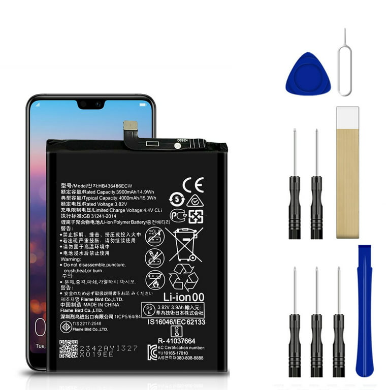 derefter Erhvervelse lidenskabelig Replacement Battery HB436486ECW For Huawei P20 Pro Duos CLT-L29 CLT-AL00  Tool - Walmart.com