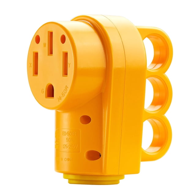 Enchufe RV Kohree, conector RV hembra de 50 amperios, 125/250 V, NEMA 14-50R
