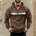 thumbnail image 7 of YLSDY Zip-Up Hoodies Hooded Safety Sweatshirt for Men Women High Visibility Safety Sweatshirt for Men Work Trendy with Reflective Strips Brown XXXL, 7 of 7