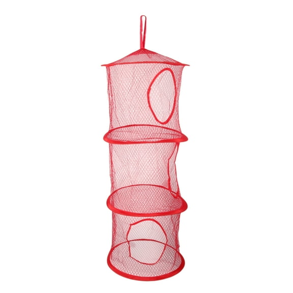 Unique Bargains 1 Pc Folding Drying Basket 1690.7oz 11.02"x27.56" Red