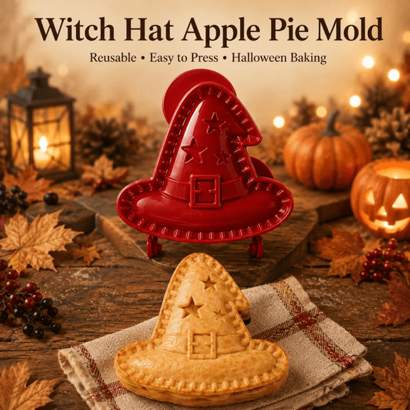 Ktlvex Halloween Mini Pie Press Molds, Reusable Dough Pie Mold for Baking,Hand‑Held Pocket Pie Maker for Fall Halloween Holiday Party Baking Supplies (A)