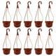 thumbnail image 4 of 24 juegos de macetas colgantes de plástico para plantas, cestas de flores colgantes para plantas de interior y exterior, maceteros colgantes, 4 of 4