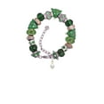thumbnail image 2 of Goldtone 6mm Glass Imitation Pearl Bead Drop Green Christmas Bead Bracelet, 2 of 4
