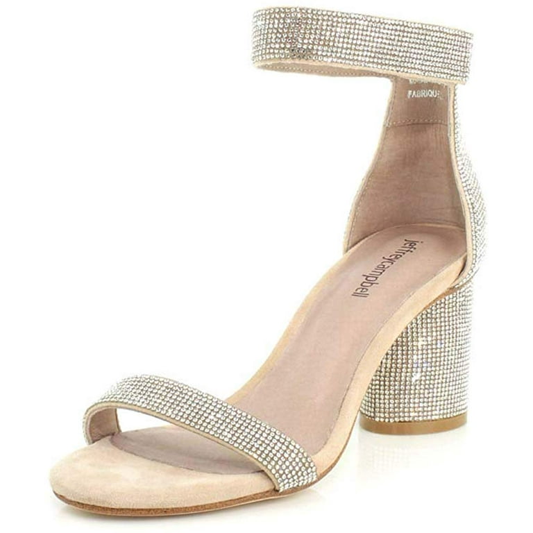 Jeffrey Campbell Laura JS Suede Sandal Champagne Nude Suede Open Toe Sandals 8.5 CHAMPAGNE Walmart