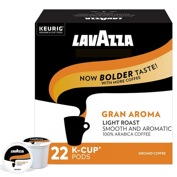 Lavazza Gran Aroma Single-Serve Coffee K-Cup� Pods for Keurig� Brewer, 22 Count, Balanced light roast with floral aroma and notes of citrus, 100% Arabica