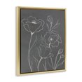 thumbnail image 2 of Stupell Industries Mid-Century Blossoming Flower Petals Botanical Line Doodle Drawing Gold Floating Frame Canvas Art, 17 x 21, by Elizabeth Medley, 2 of 7