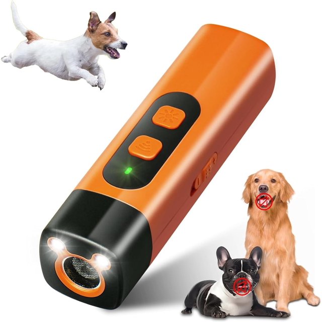 Anti Barking Device for Dogs – Barkshield Pro Bark Control with 25kHz Ultrasonic & LED Flashlight, 35ft Range, Stops Excessive Barking for Large/Aggressive Dogs, Training Tool to Improve Behavior