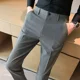 thumbnail image 3 of Pantalones de traje fluido para hombre, elásticos, para negocios, sociales, confección, pantalones elásticos para hombre, drapeados, clásicos, nuevos, en oferta de ropa barata, vestido, 3 of 5