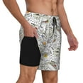 thumbnail image 2 of Zeuib Fastfood 2 Print Swimming Trunks for Men Boys,Swimming Shorts with Compression Liner,Quick-Drying Beach Trousers with Inner Shorts,Men Elastic Surf Shorts with Pockets-Small, 2 of 6
