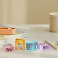 thumbnail image 5 of Taotanxi Two Hole Small-scale Pencil Sharpener 4Pcs,1 Blue, 1 Pink, 1 Purple, 1 Yellow, 5 of 5
