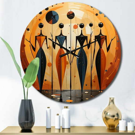 Designart "Afro Inspired Spirit III" African American Oversized Wall Clock