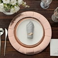 thumbnail image 6 of Efavormart 10 Pack | 13" Rose Gold Disposable Charger Plates, Cardboard Serving Tray, Round with Leathery Texture - 1100 GSM, 6 of 11