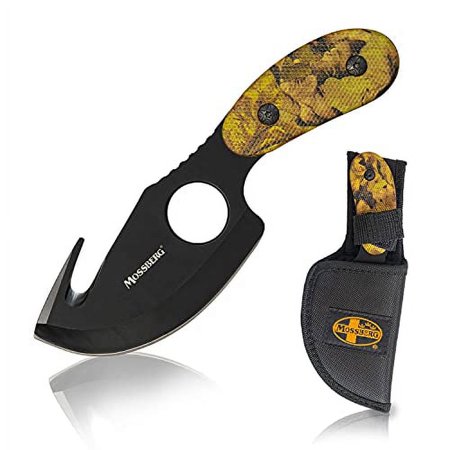 Mossberg Fixed Blade Knife All in One Skinning Knife with Gut-Hook for Hunters and Outdoors Enthusiasts