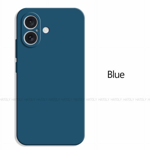 For iPhone 16 Case For iPhone 16 Plus 16 Pro Max Cover TPU Shockproof Liquid Silicone Phone Case Protective Cover For iPhone 16 Blue For iPhone 16 Pro
